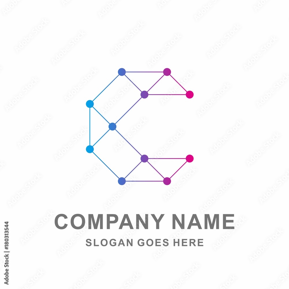 Monogram Letter C Circle Dots Digital Link Connection Technology Computer Business Company Stock Vector Logo Design Template Monogram Letter C Circle Dots Digital Link Connection Technology Computer Business Company Stock Vector Logo Design Template