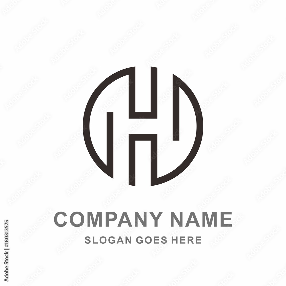Monogram Letter H Geometric Square Circle Architecture Interior Construction Business Company Stock Vector Logo Design Template Monogram Letter H Geometric Square Circle Architecture Interior Construction Business Company Stock Vector Logo Design Template