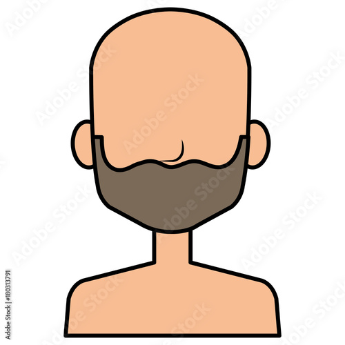 young man shirtless avatar character vector illustration design