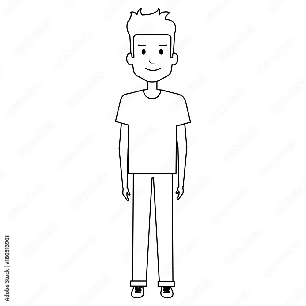 young man avatar character vector illustration design young man avatar character vector illustration design