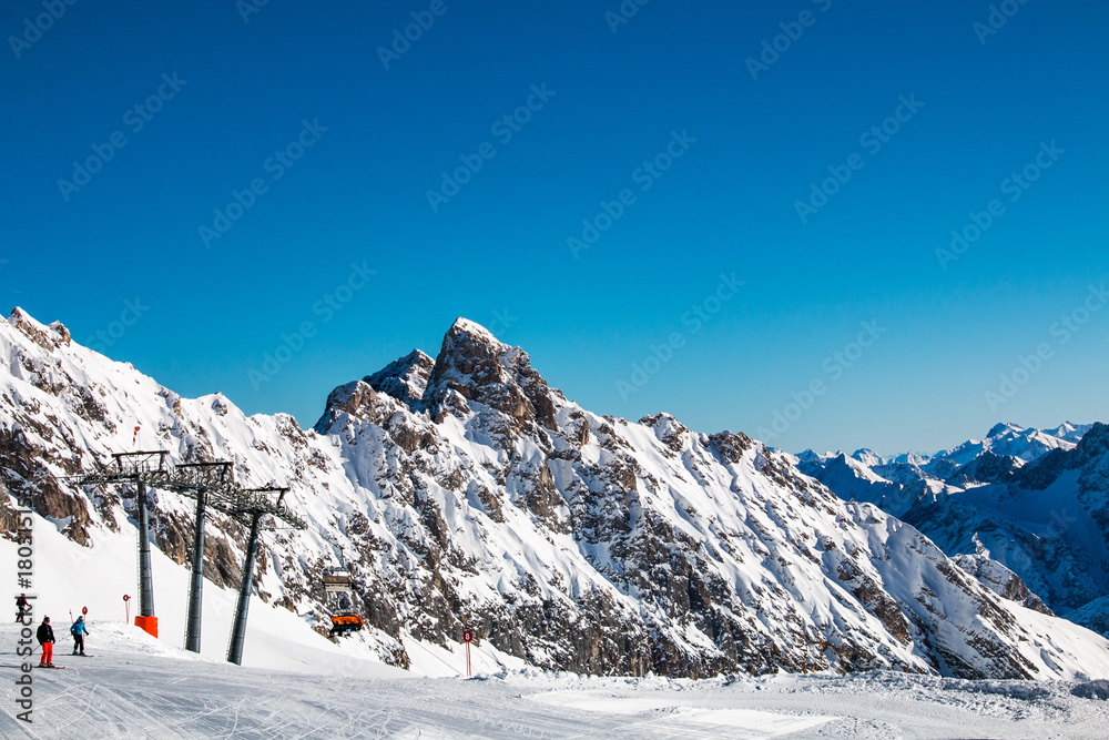 Skiing at the Zugspitze