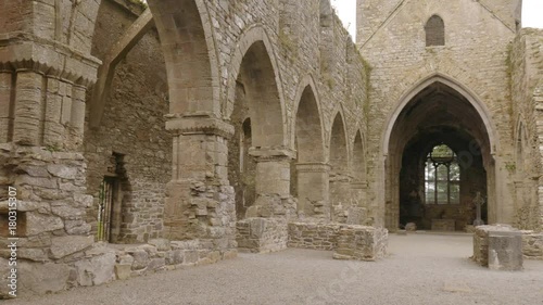 Panorama of Ruins of Jerpoint cistercian abbey in Ireland
