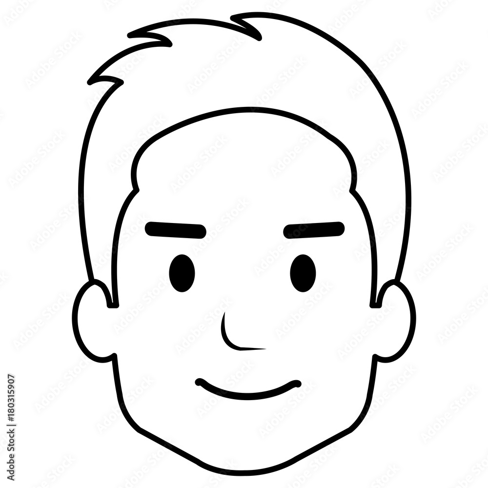 young man head avatar character vector illustration design young man head avatar character vector illustration design