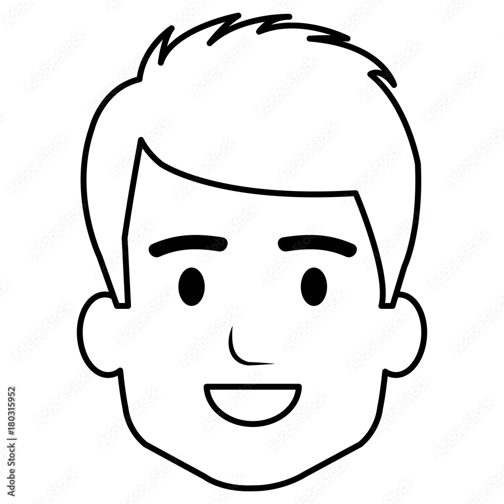 young man head avatar character vector illustration design young man head avatar character vector illustration design