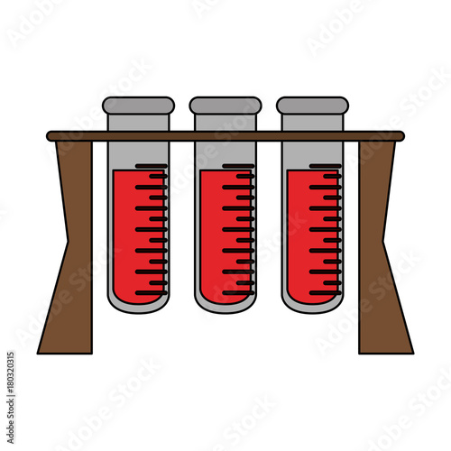 Medical test tubes icon vector illustration graphic design