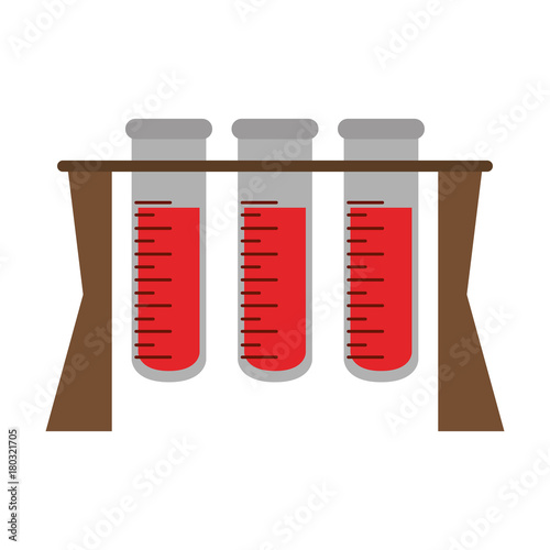 Medical test tubes icon vector illustration graphic design