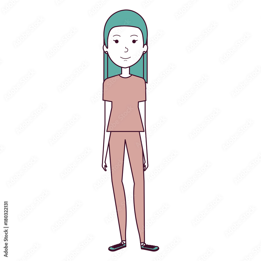 beautiful woman avatar character vector illustration design