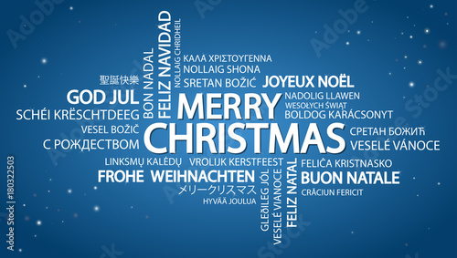 Word cloud Merry Christmas photo