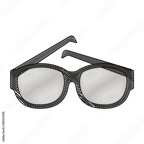 Lens glasses isolated icon vector illustration graphic design