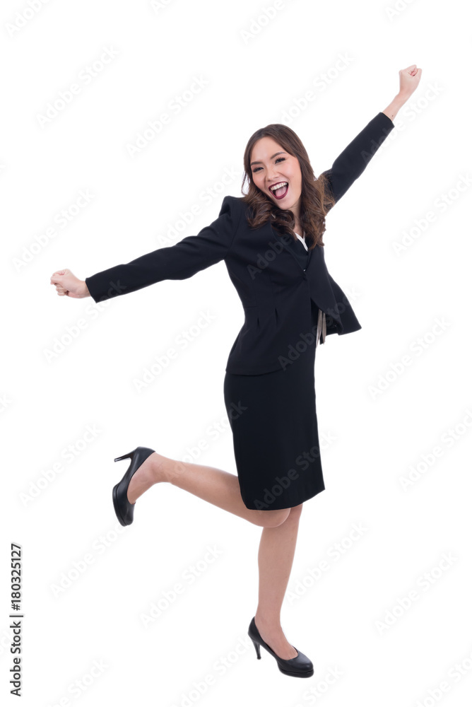 Businesswoman happy with the new business of the company,The great success of the business concept,The winner of business,Happy woman concept Businesswoman happy with the new business of the company,The great success of the business concept,The winner of business,Happy woman concept