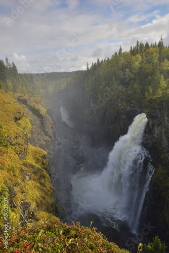 H  llings  fallet Wasserfall  in Schweden