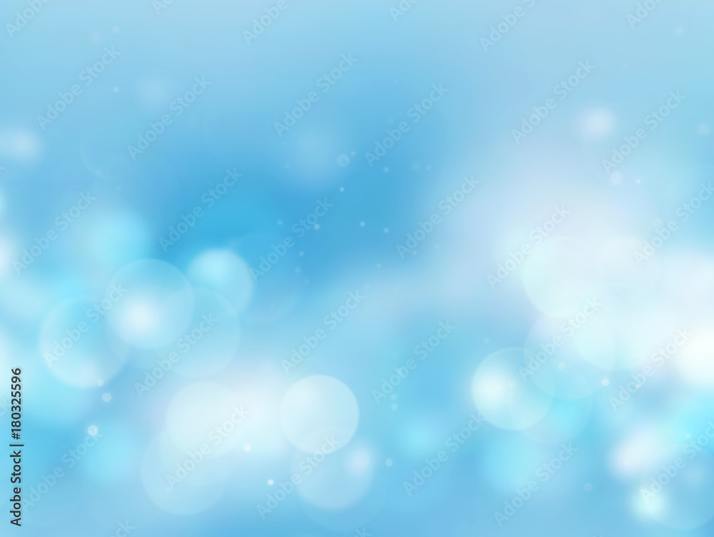 Blue backgorund blur.Holiday wallpaper.