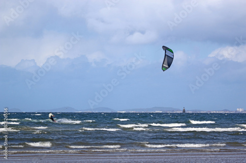 kitesurfer at Troon, Scotland