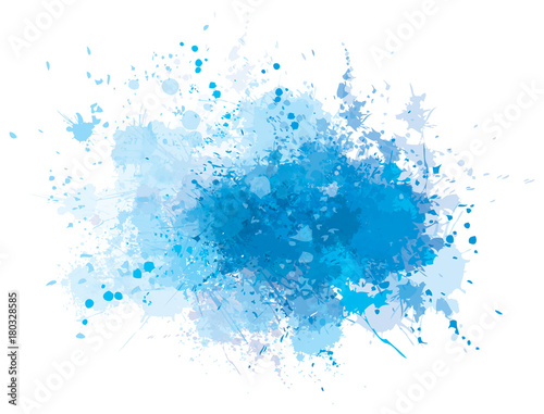 Vector blue  splashing  blot.