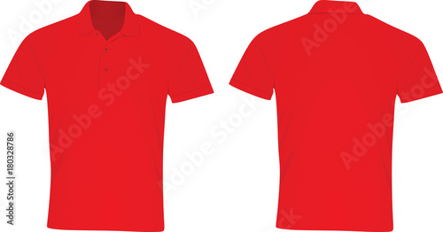 Red polo t shirt. vector illustration