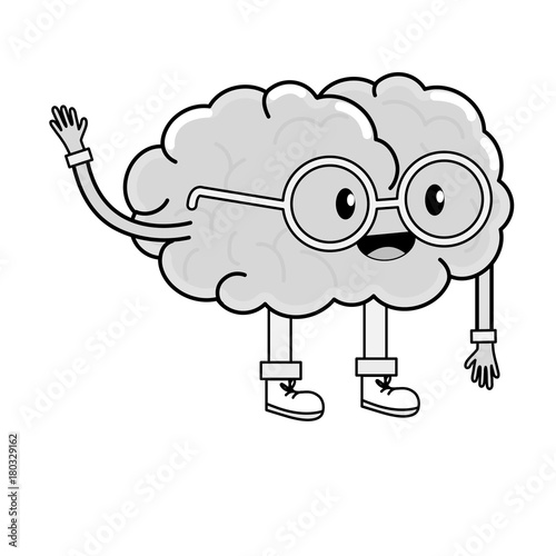 Brain cartoon design