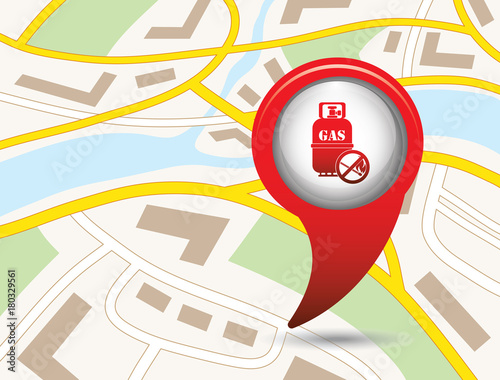 Camping gas bottle icon