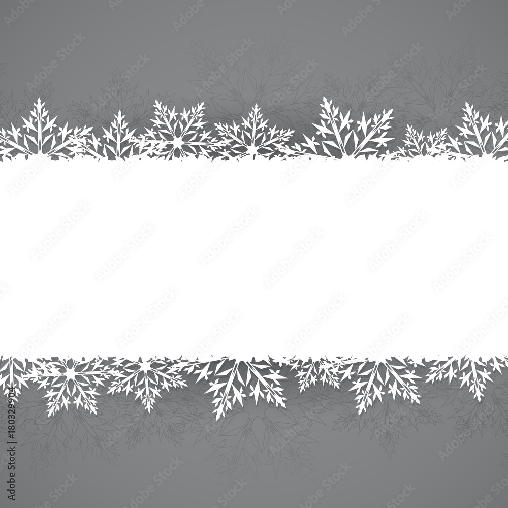 Banner with snowflakes. Merry Christmas and a happy new year. Vector illustration. Banner with snowflakes. Merry Christmas and a happy new year. Vector illustration.