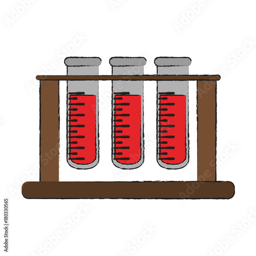 Medical test tubes icon vector illustration graphic design