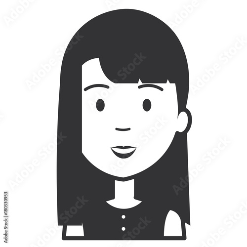 beautiful woman avatar character vector illustration design