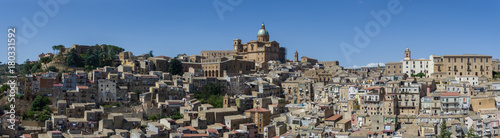 Panoramic view of smal town Piazza Armerina in Sicily, Italy