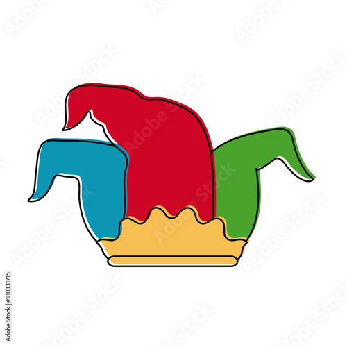 Jester hat isolated icon vector illustration graphic design