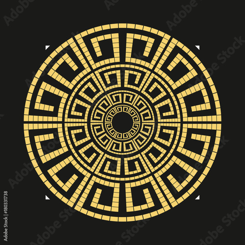 Greek style ornamental decorative frame pattern isolated. Greek Ornament. Vector antique frame pack. Decoration element patterns in black and white colors. Ethnic collections. Vector illustrations.