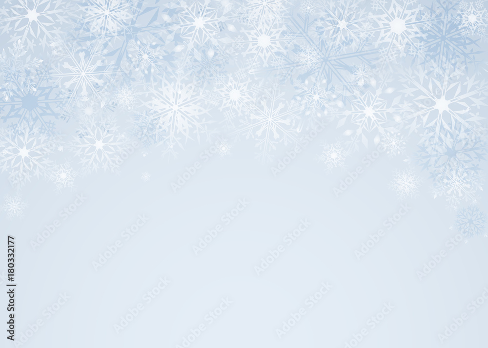 Christmas background with snowflakes. Greeting card or invitation. Merry Christmas and a happy new year. Element for design.