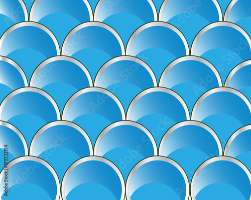 Rows from circle of the blue colour