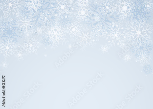 Christmas background with snowflakes. Greeting card or invitation. Merry Christmas and a happy new year. Element for design.