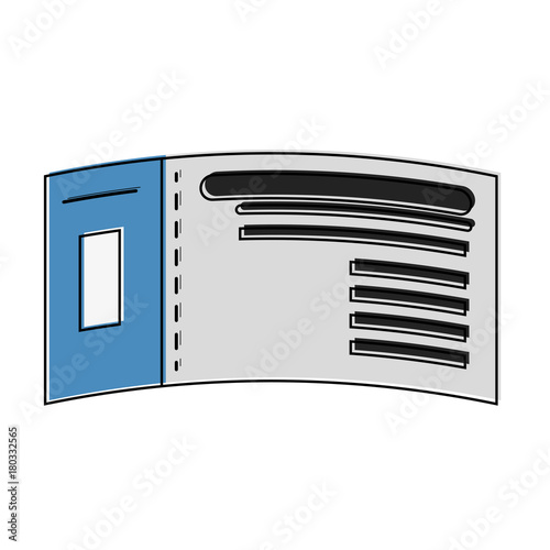 Flight tickets passboard icon vector illustration graphic design