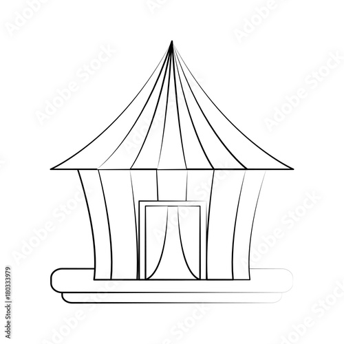 Circus carnival tent icon vector illustration graphic design