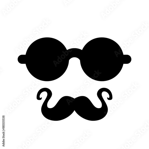 Mustache and glasses icon