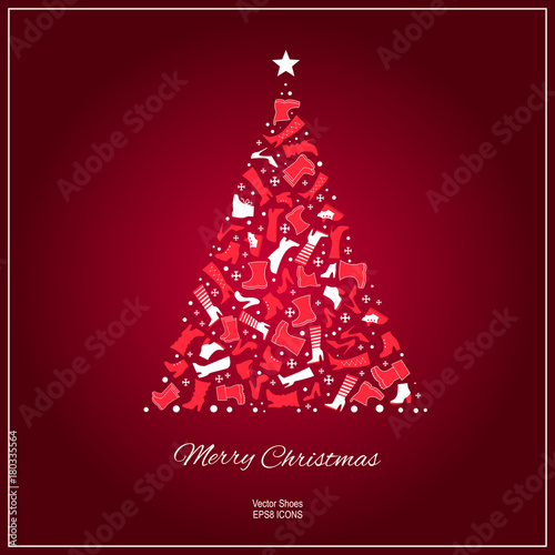 Christmas card with shoes