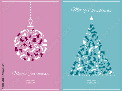 Christmas card with shoes