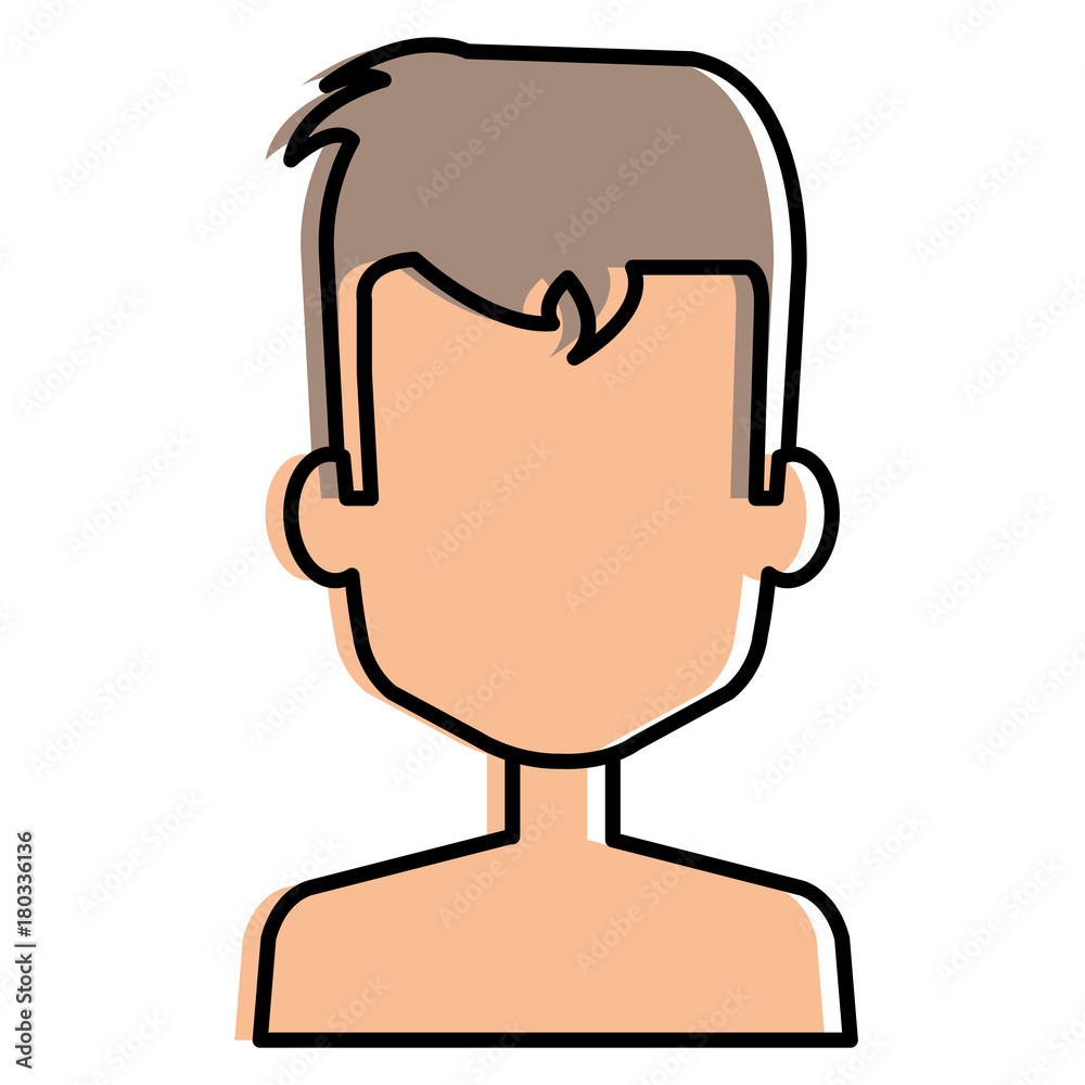 young man shirtless avatar character vector illustration design young man shirtless avatar character vector illustration design