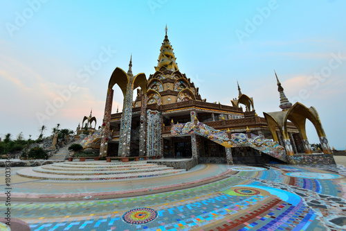 temple with color tile