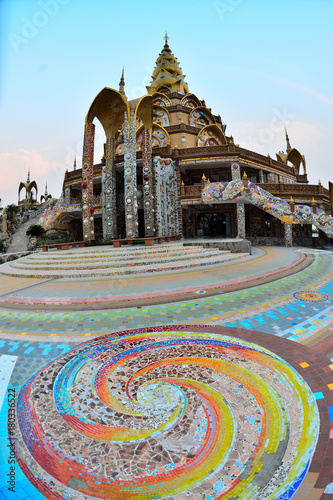 temple with color tile