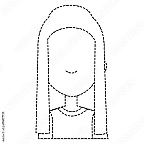 beautiful woman avatar character vector illustration design