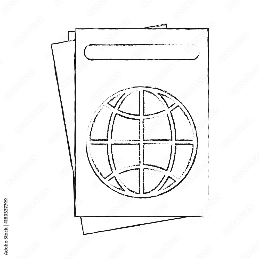 Passport travel document icon vector illustration graphic design Passport travel document icon vector illustration graphic design