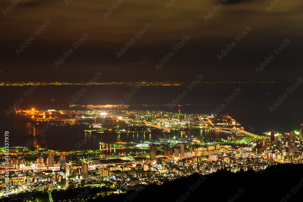 神戸の夜景　摩耶山掬星台からの眺め