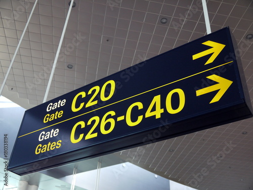 Airport information sign 