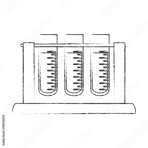 Medical test tubes icon vector illustration graphic design