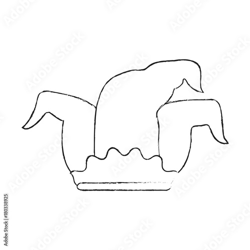 Jester hat isolated icon vector illustration graphic design