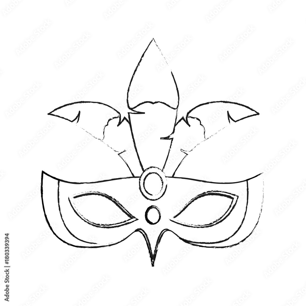 Naklejka Women carnival mask icon vector illustration graphic design