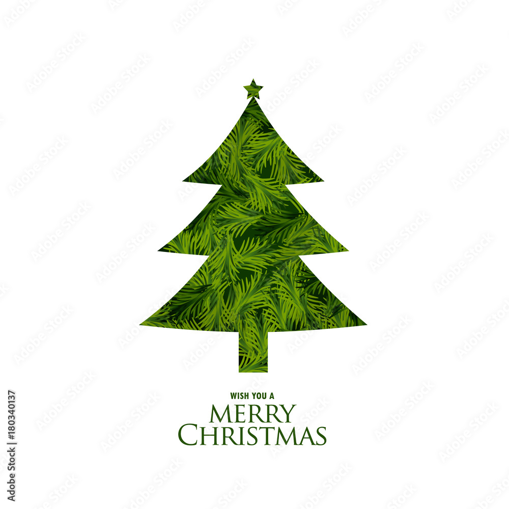 isolated christmas tree made with fir leaves isolated christmas tree made with fir leaves