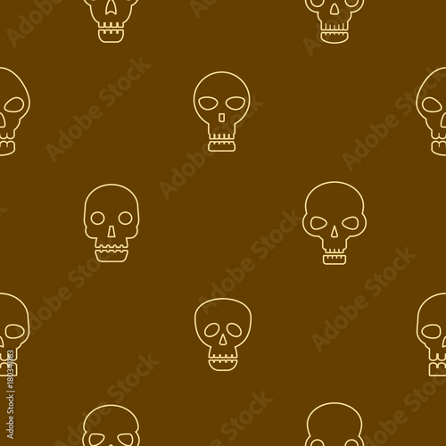 Seamless pattern with skulls for your design