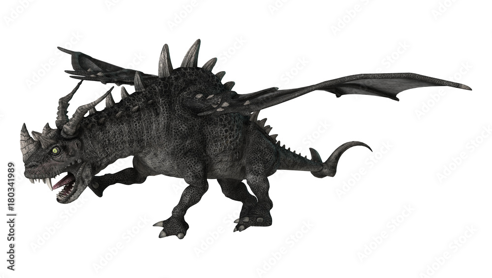 Fototapeta premium 3D renderowania Fantasy Dragon na białym tle