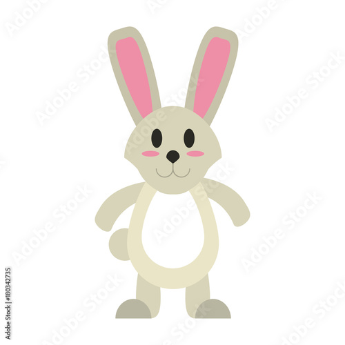 Cute bunny cartoon icon vector illustration graphic design