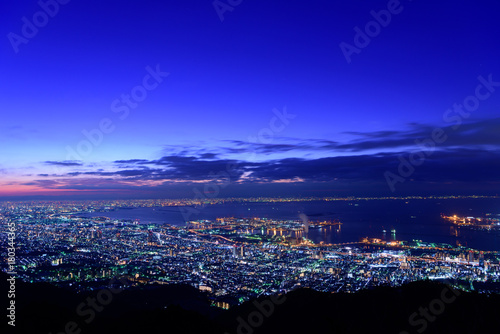 大阪、神戸の夜景　摩耶山掬星台からの眺め © Scirocco340